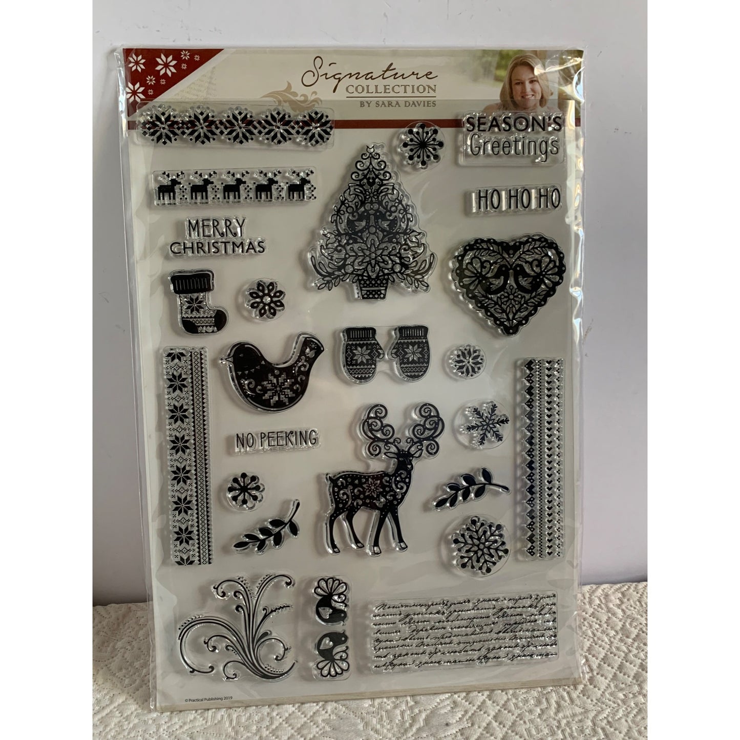 Christmas Signature Collection Clear Cling Stamps Crafters Companion Set - New