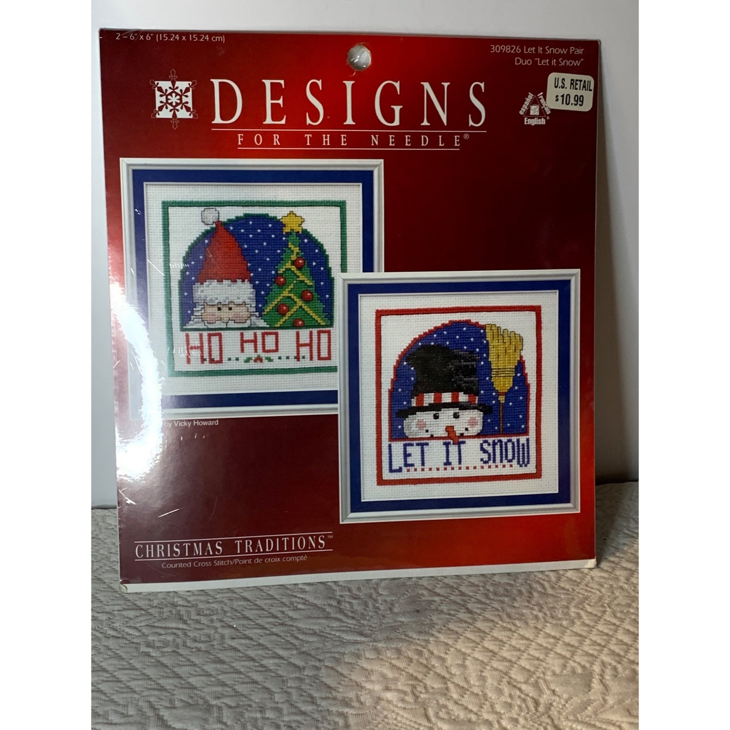 Designs for the Needle Let it snow pair Duo cunted cross stitch kit 309826