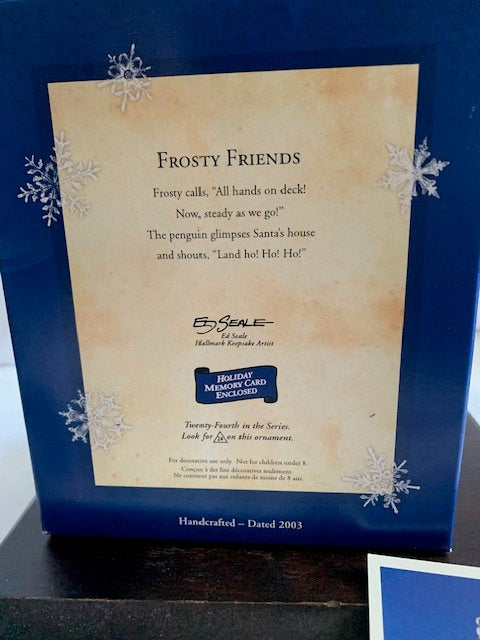 Hallmark Keepsake Frosty Friends all hands on deck Ornament with box