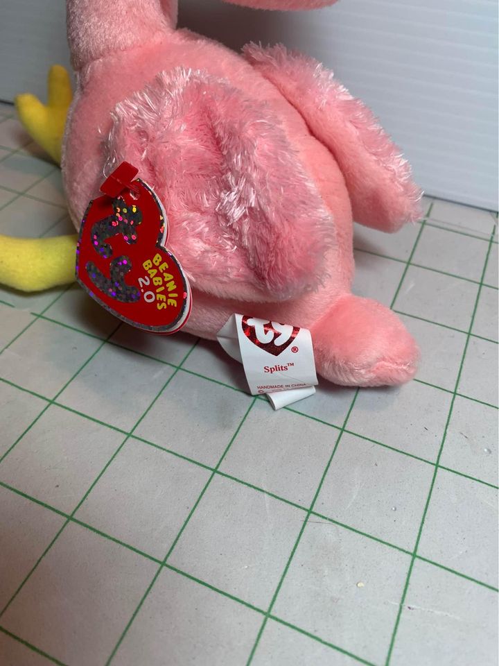 Ty beanie Baby Splints 2.0 2008 Flamingo