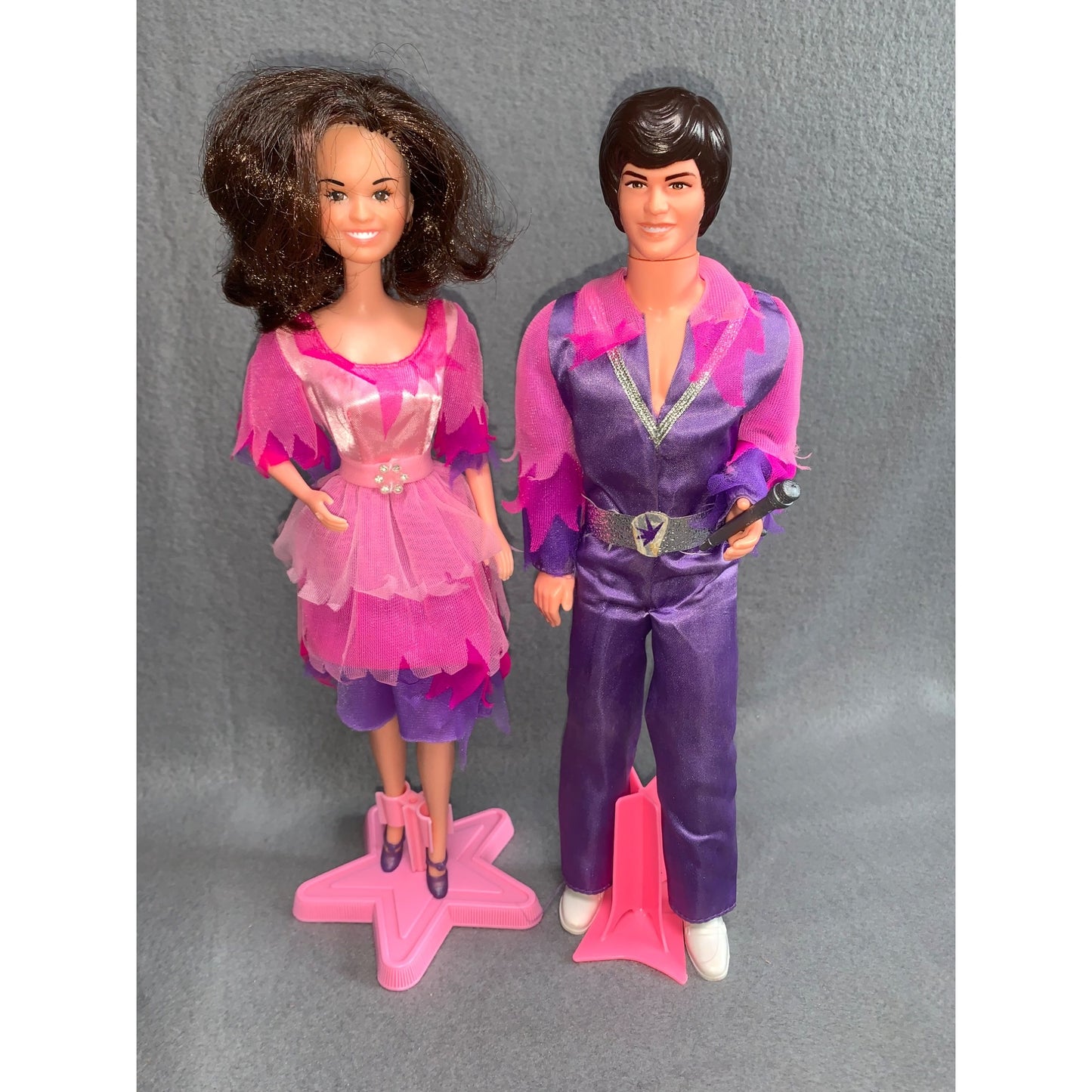 Vintage 1976 Donny and Marie Osmond Dolls in Original Clothes