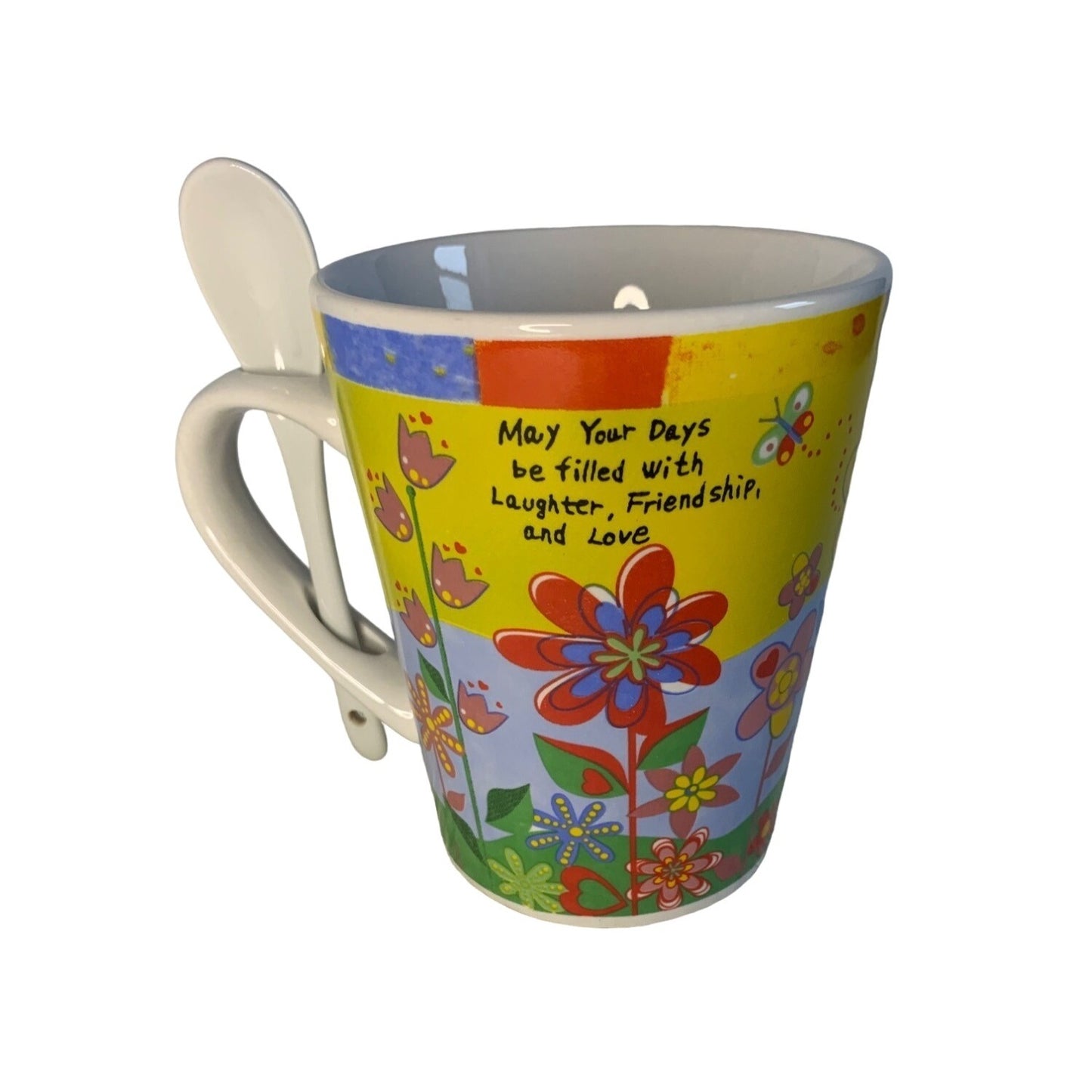 Secret Garden May Your Days be filled coffee mug with spoon set