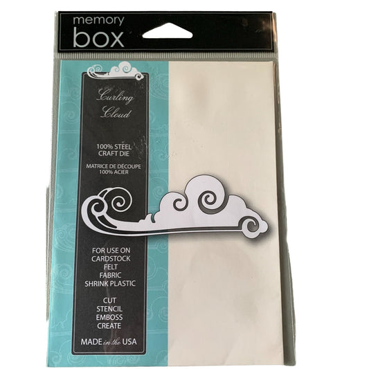 Memory Box Curling Cloud Steel Craft Die 4x1.4 Inches