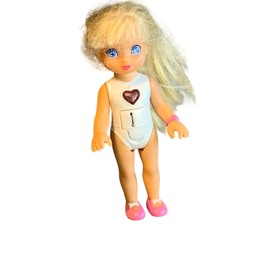 Vintage Zizzle Doll 2008 Blonde Hair Blue Eyes Pink Shoes 4 Inch