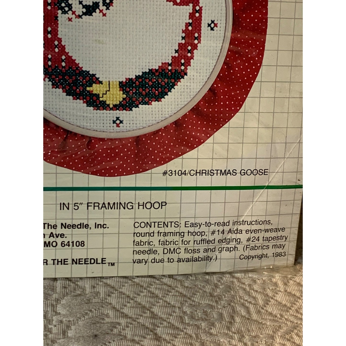 Designs for the Needle Christmas Goose counted cross stitch kit