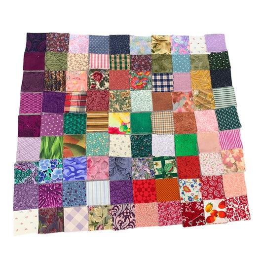 180 Precut 2" Cotton Quilt Fabric Squares Sewing Crafting