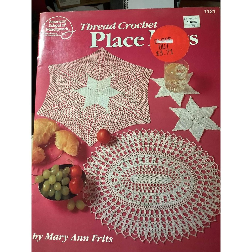 American School Of Needlework Thread Crochet Placemats 6 Design Book