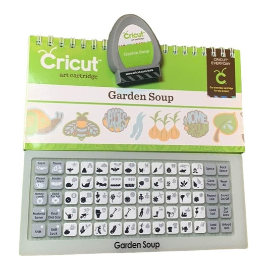 Cricut Garden Soup Cartridge Overlay Booklet Set - New