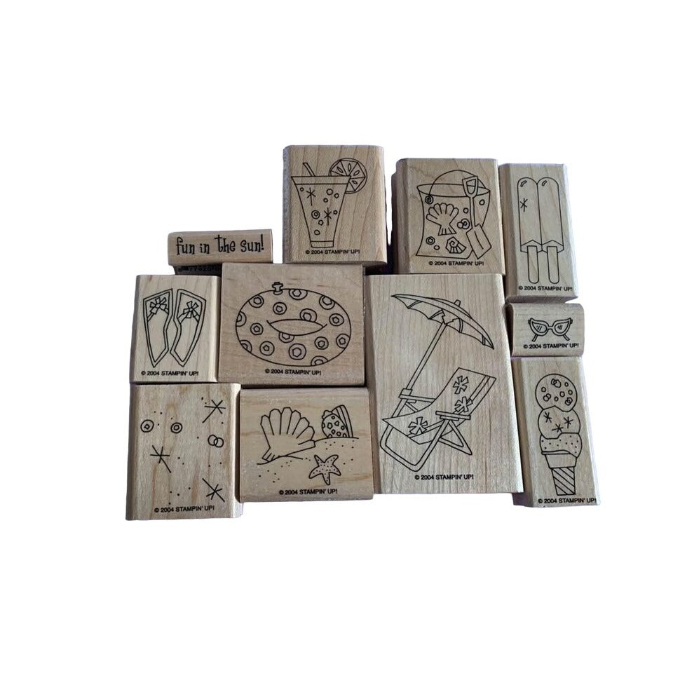 Stampin Up Sparkling Summer Rubber Stamp Set