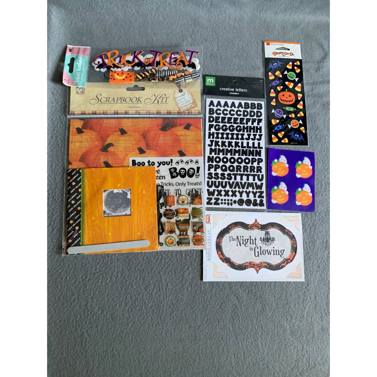 Halloween Scrapbook Kit With Stickers & Creative Letters