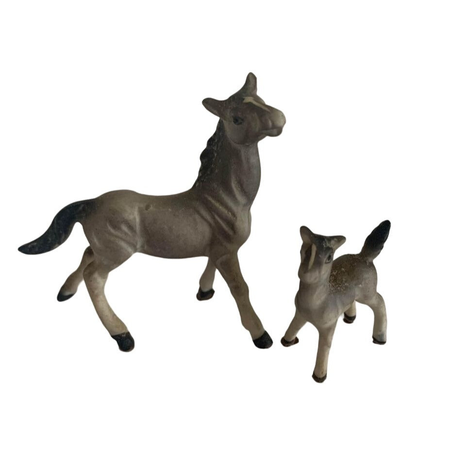 Vintage Horse and Foal Bone China Figure Set