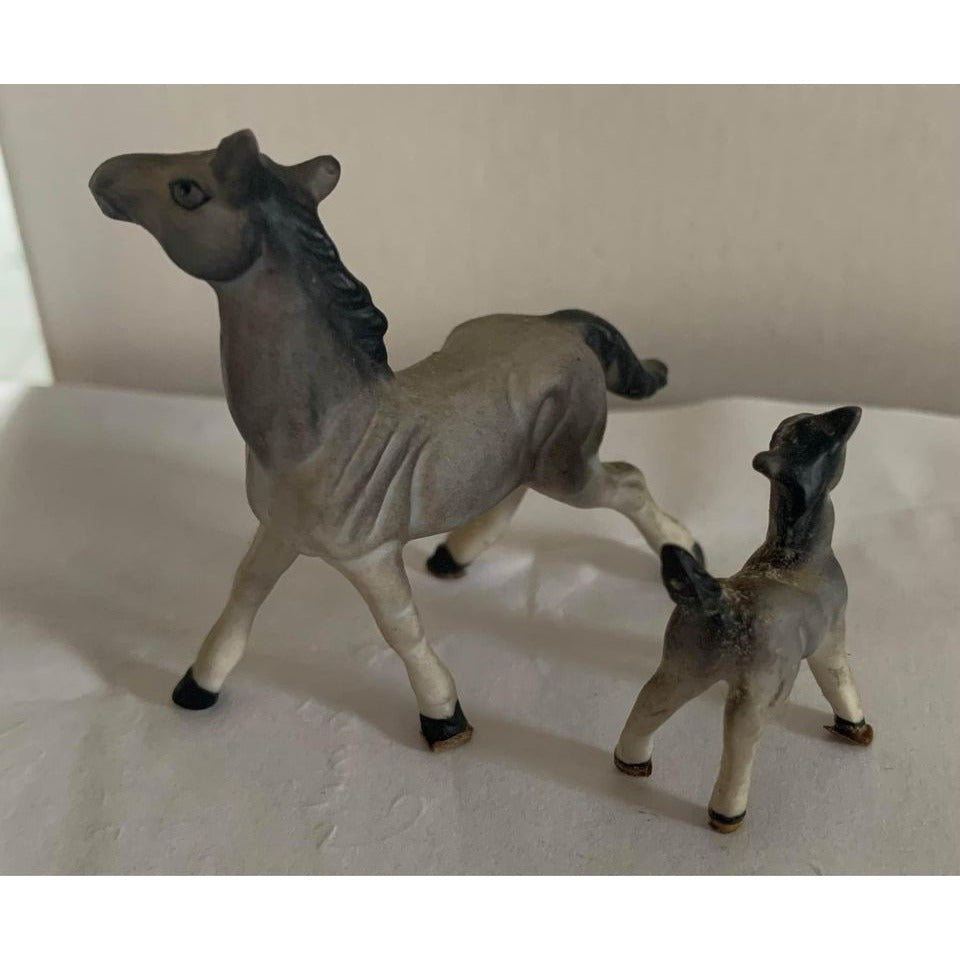 Vintage Horse and Foal Bone China Figure Set