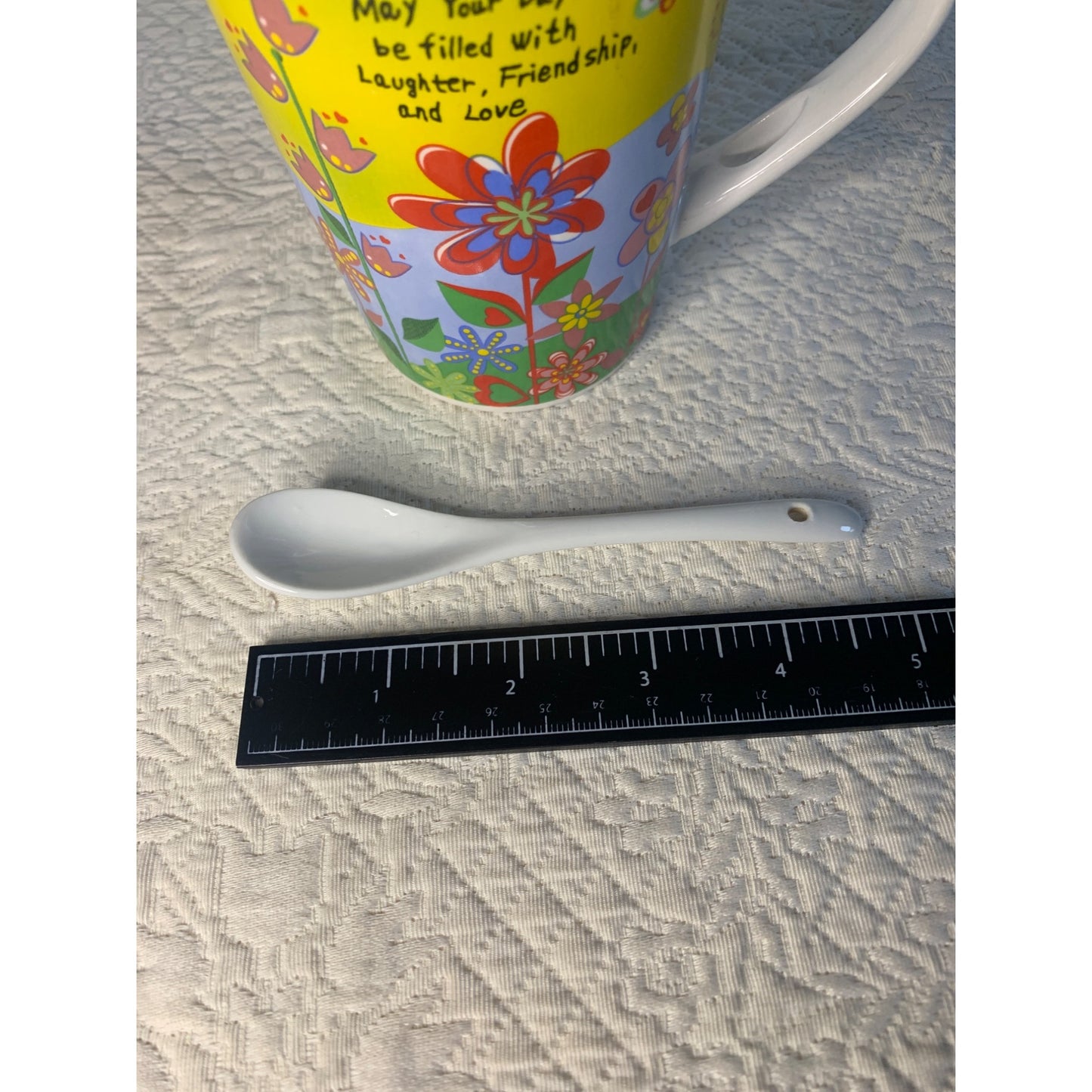 Secret Garden May Your Days be filled coffee mug with spoon set