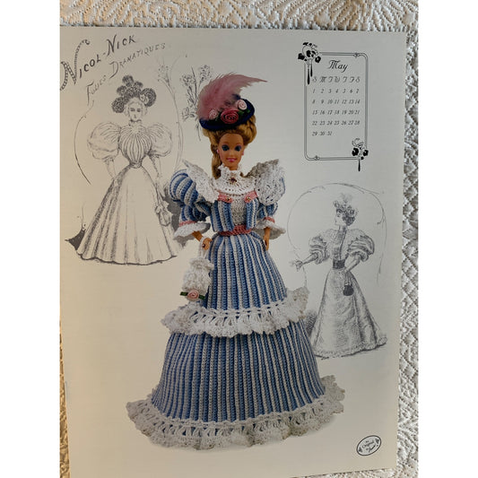 Annie's Calendar Bed Doll 1994 Miss May Doll Gown Crochet Pattern book