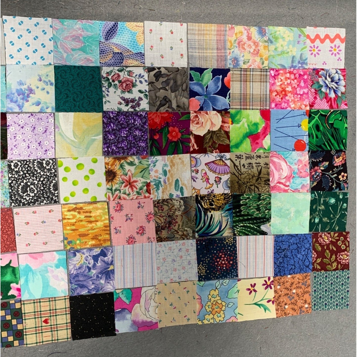 126 Precut 2” Cotton Fabric Squares Quilting Sewing