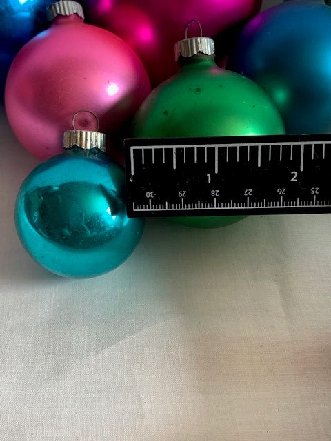 Vintage Shiny Brite glass ball ornaments set #2