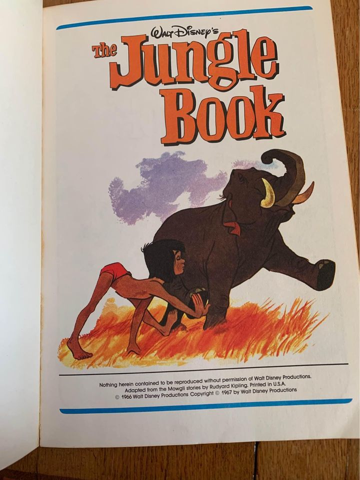 Vintage Disney Fisher Price The Jungle Book read along Book