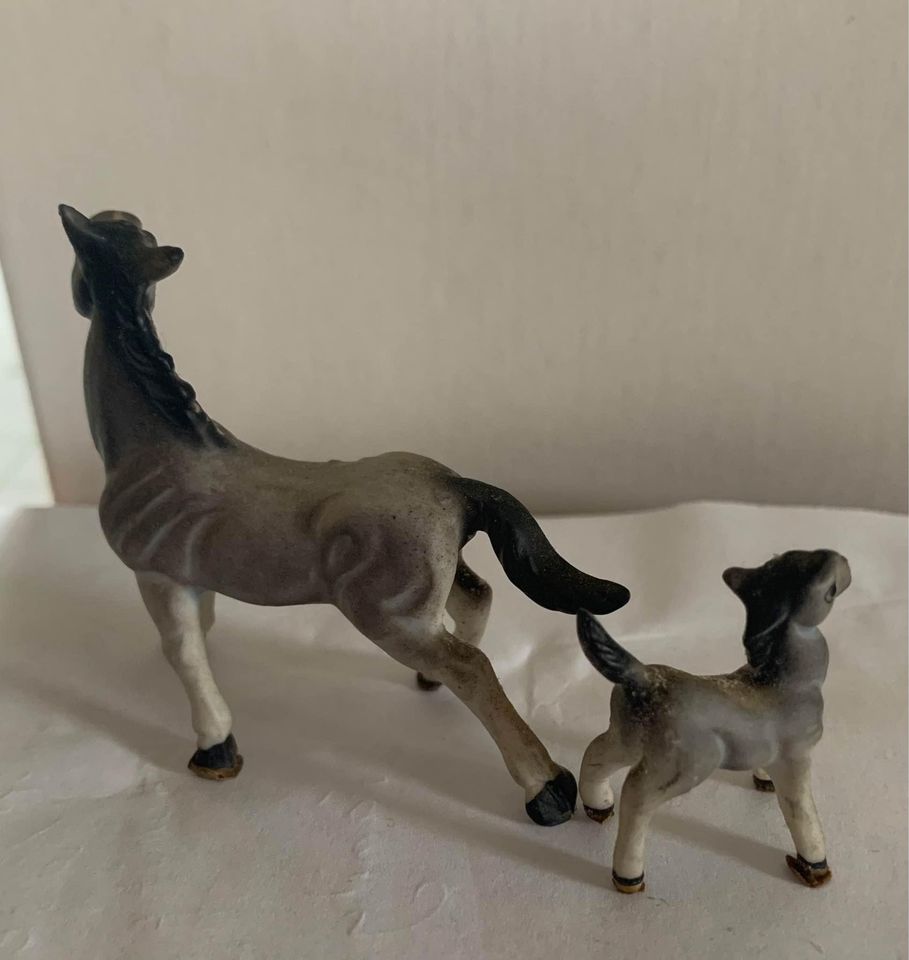 Vintage Horse and Foal Bone China Figure Set