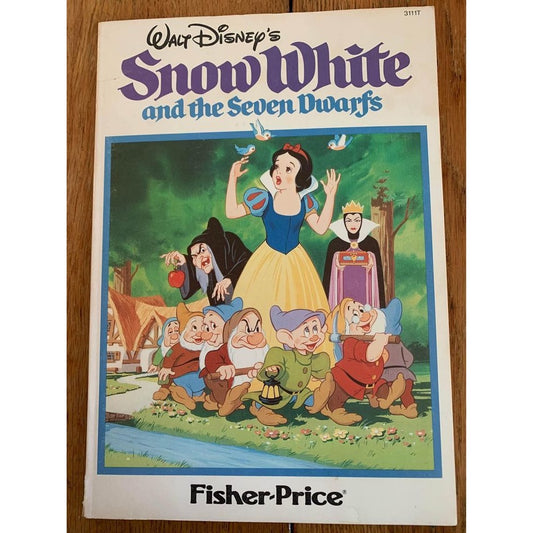 Vintage Disney Snow White and Seven Dwarfs Fisher Price Read Along Book