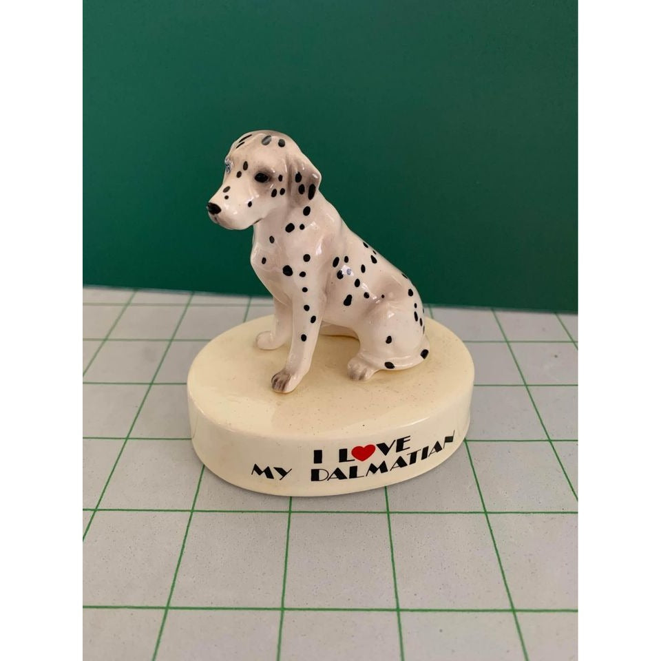 Vintage I Love My Dalmatian on a White Base by George Good Japan