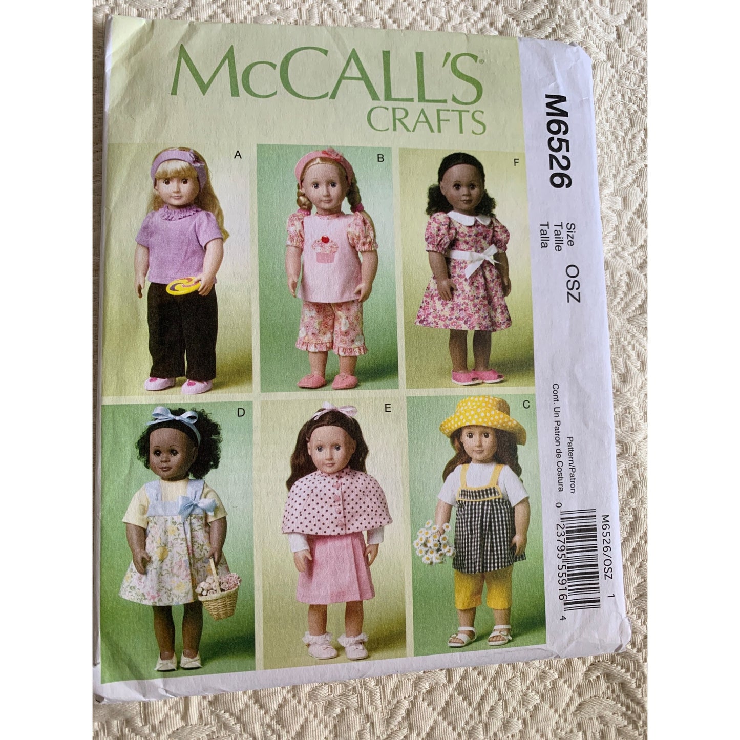 McCalls 18 inch doll clothes pattern M6526 - uncut