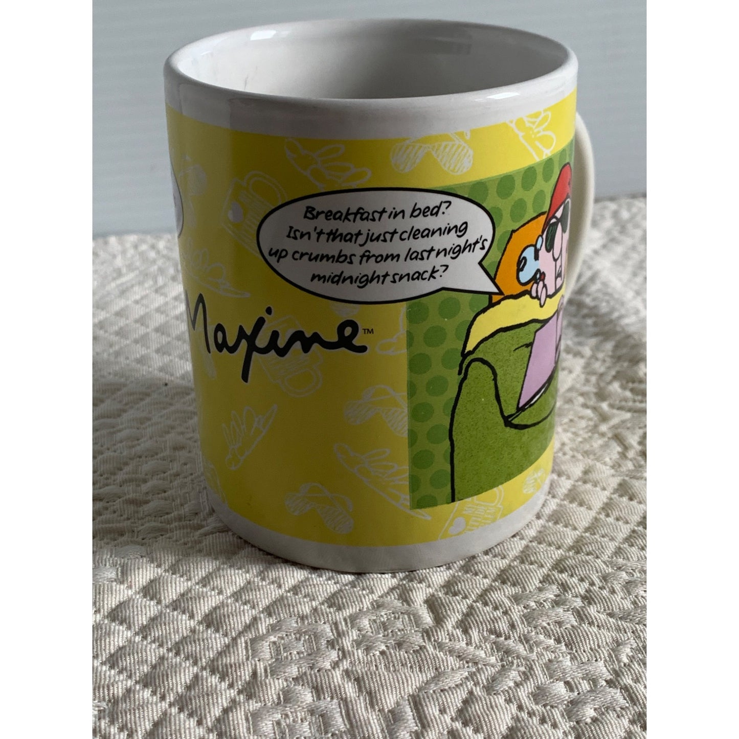 Hallmark Maxine I'm not grouchy Breakfast in bed Humor coffee tea mug