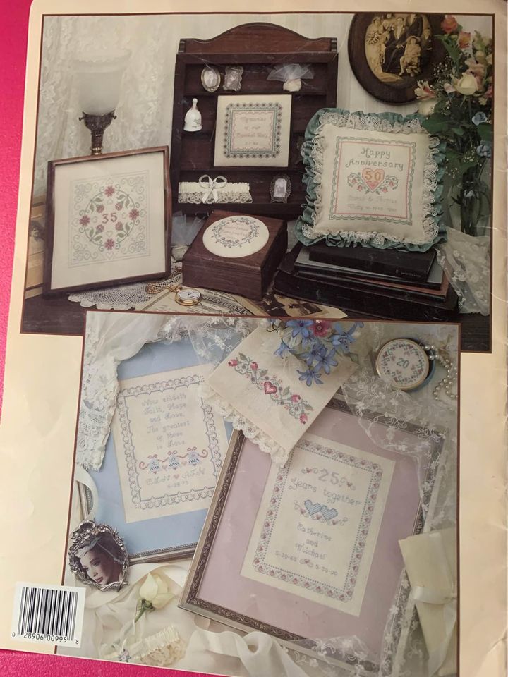 Leisure Arts Happy Anniversary Cross Stitch Design Book