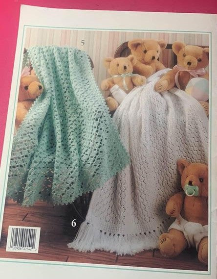 Leisure Arts Rock Me Gently Baby Afghans Crochet & Knit Design Book