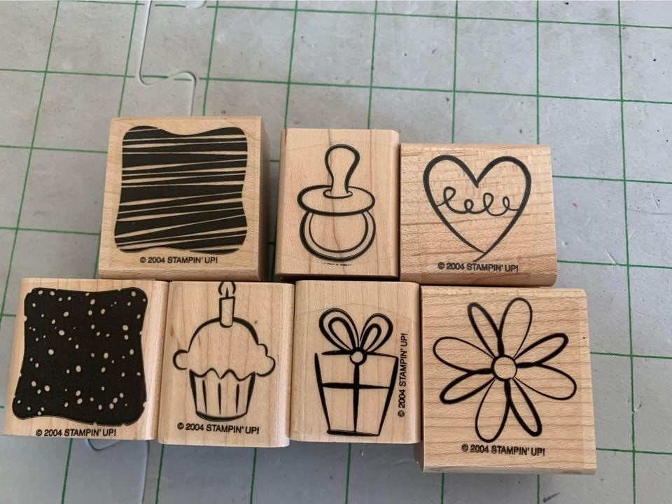 Stampin Up Little Layers Plus Rubber Stamp Set #2