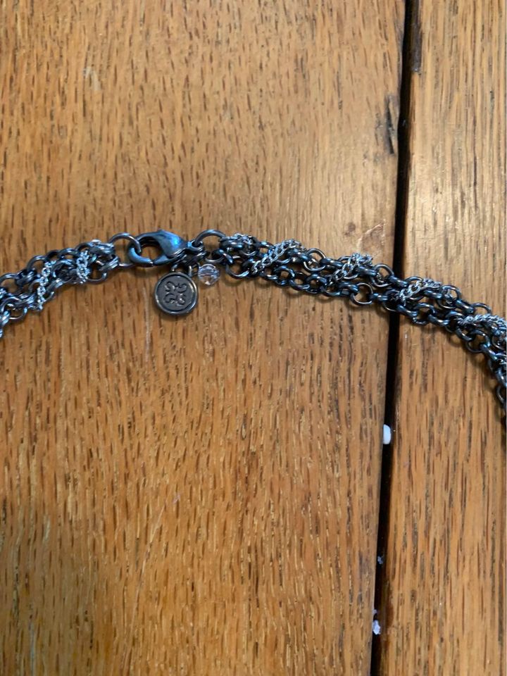 Black beaded necklace 48"