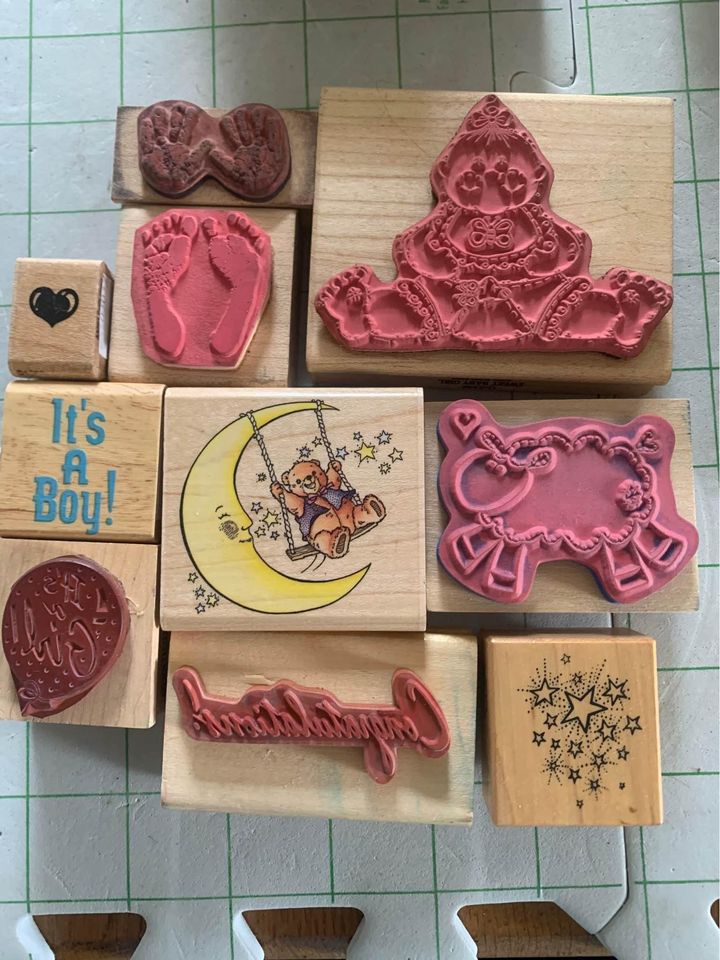 Baby Prints Rubber Stamp Set #38