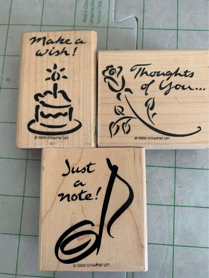 Stampin Up Notable notes rubber stamp set #1