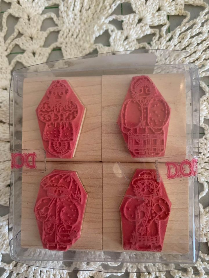 Dots Girls Rubber Stamp Set #28