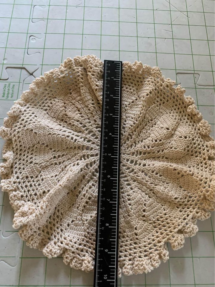 Vintage Hand Crocheted Doily Set #29a