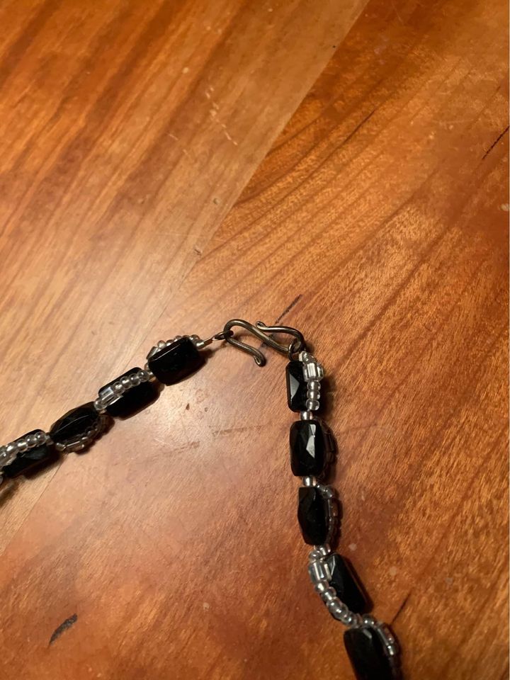 Black Glass beaded necklace