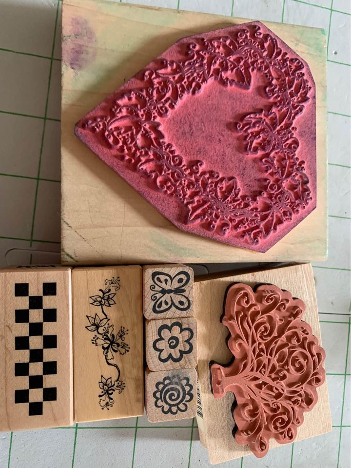 Vine Heart rubber stamp set #35