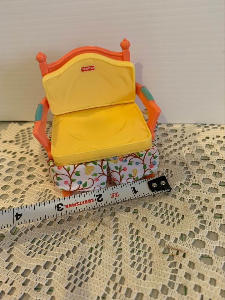 Fisher-Price loving family yellow livingroom chair dollhouse furniture