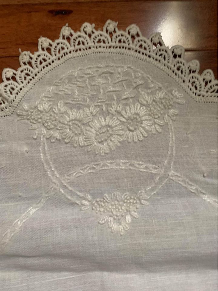 Vintage Hand embroidered table runner