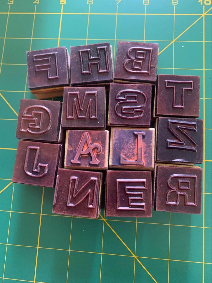 Letters Rubber Stamp Set #28