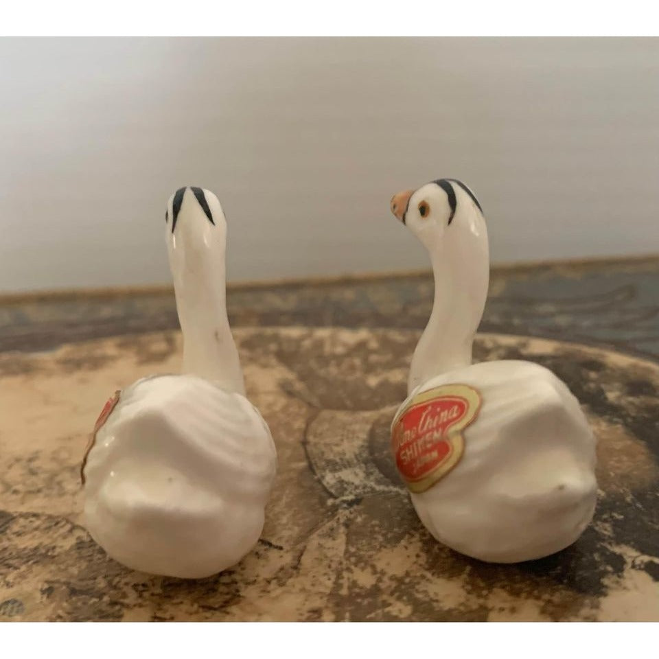 Vintage Swans Shiken Japan Miniature Figures