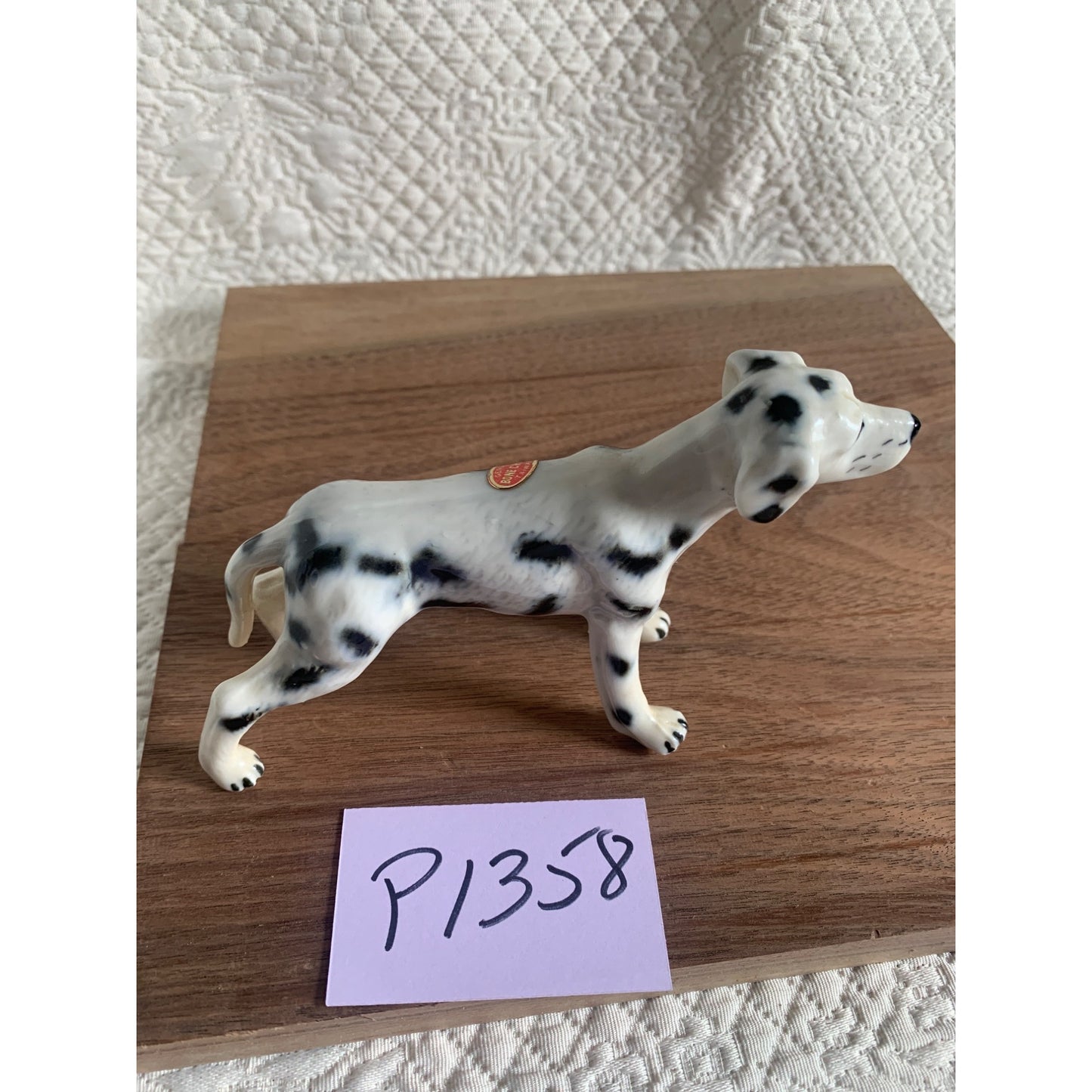 Vintage Dalmatian Dog Bone China Taiwan Figure