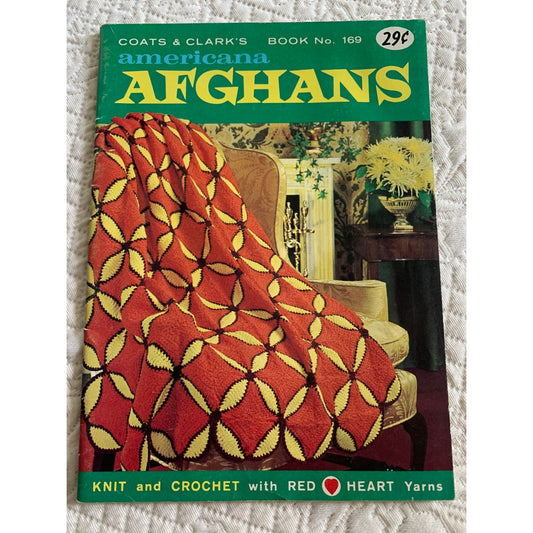 Coats & Clark's Americana Afghans Knit & Crochet design Pattern Book No 169