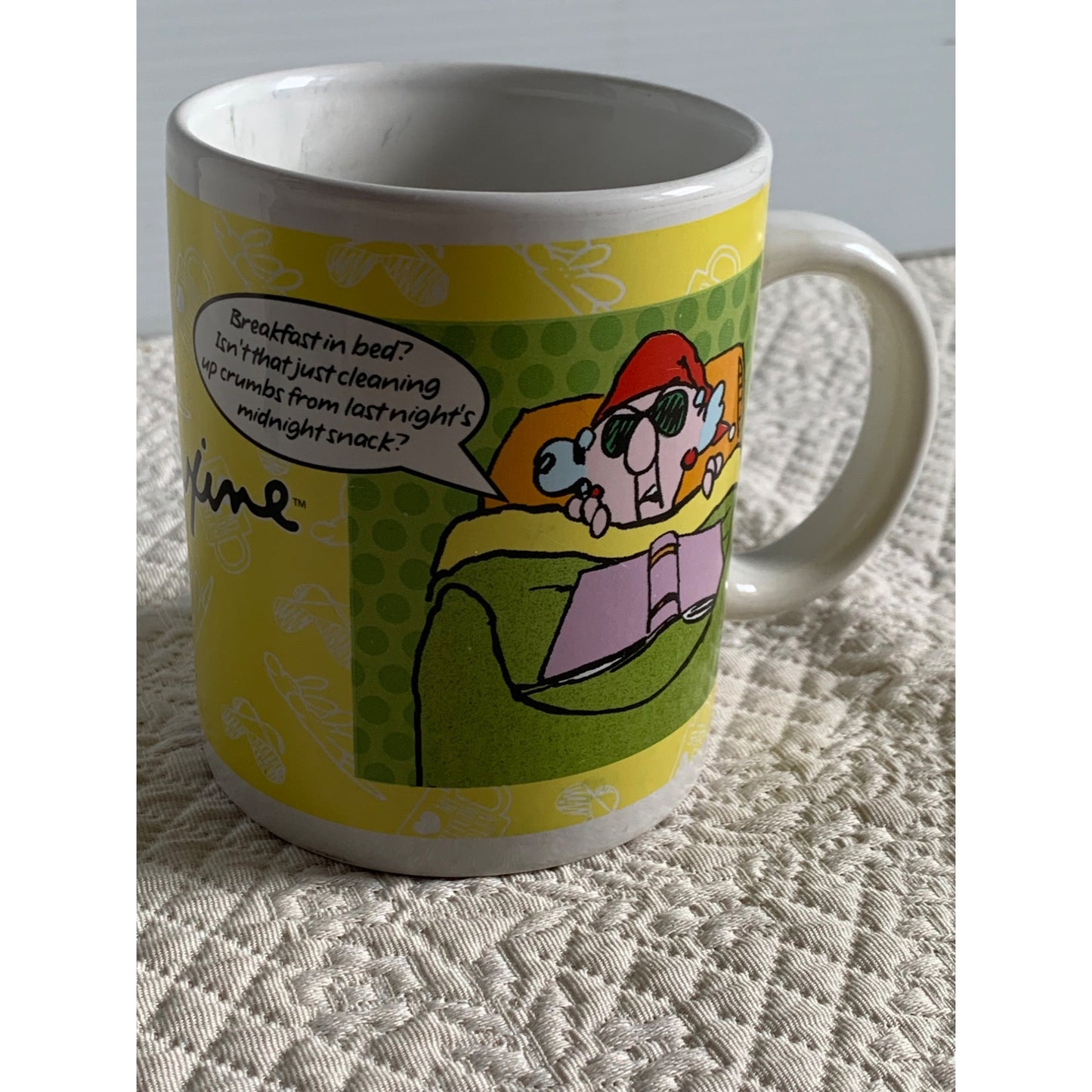 Hallmark Maxine I'm not grouchy Breakfast in bed Humor coffee tea mug