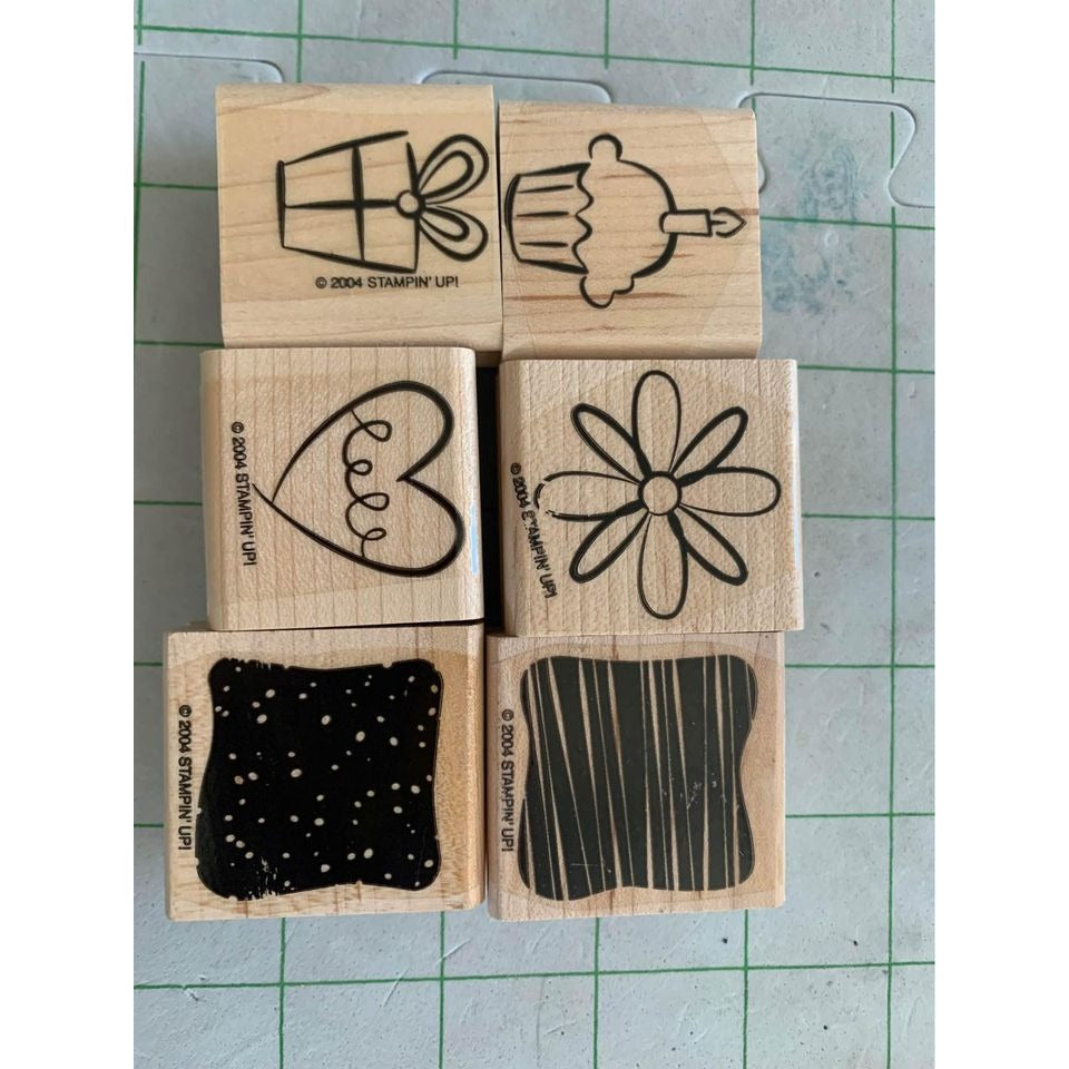 Stampin Up Little Layers Plus Rubber Stamp Set #1