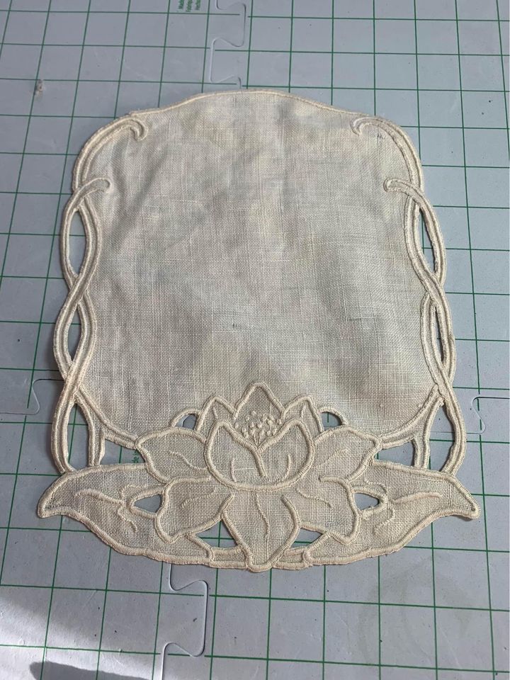 Vintage Cut work doilies set of two #H61