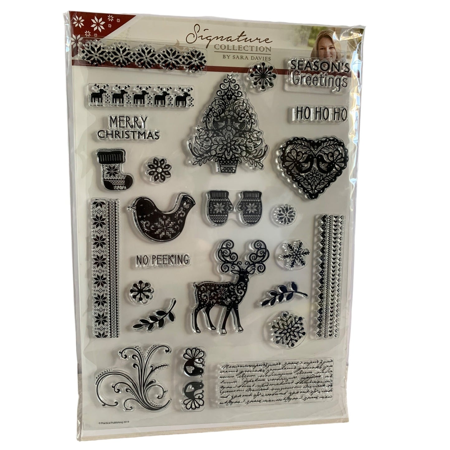 Christmas Signature Collection Clear Cling Stamps Crafters Companion Set - New