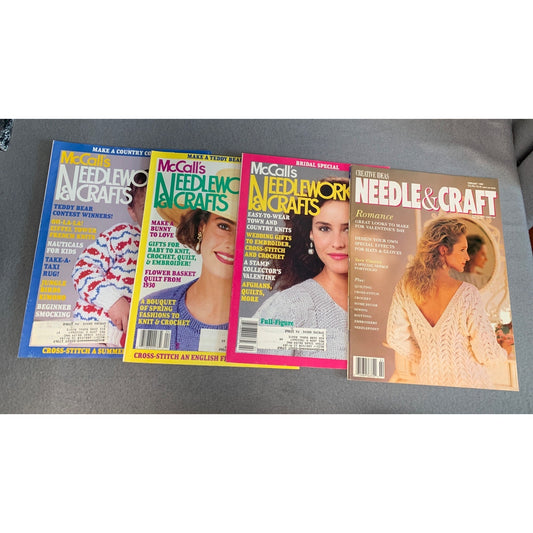 Vintage Needle & Craft Magazines Lot of 5 - 1989 - McCalls & Creative Ideas - DIY Projects & Patterns