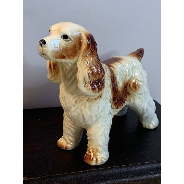 Vintage Brown and white Cocker Spaniel bone china figure