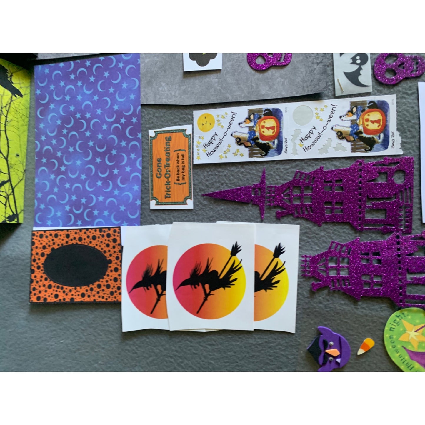 Deluxe Halloween Craft Kit With Glitter Stickers Paper Cutouts & Cards