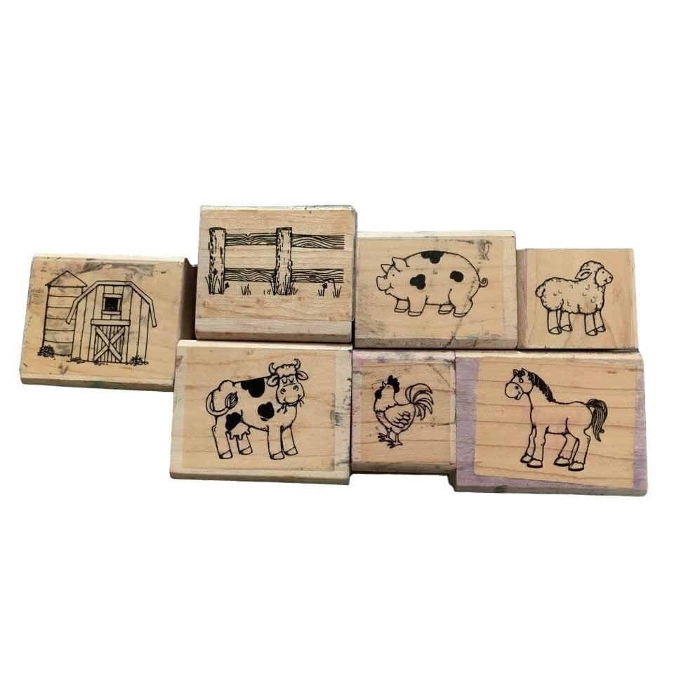 Stampin Up Farm Fun Rubber Stamp Set